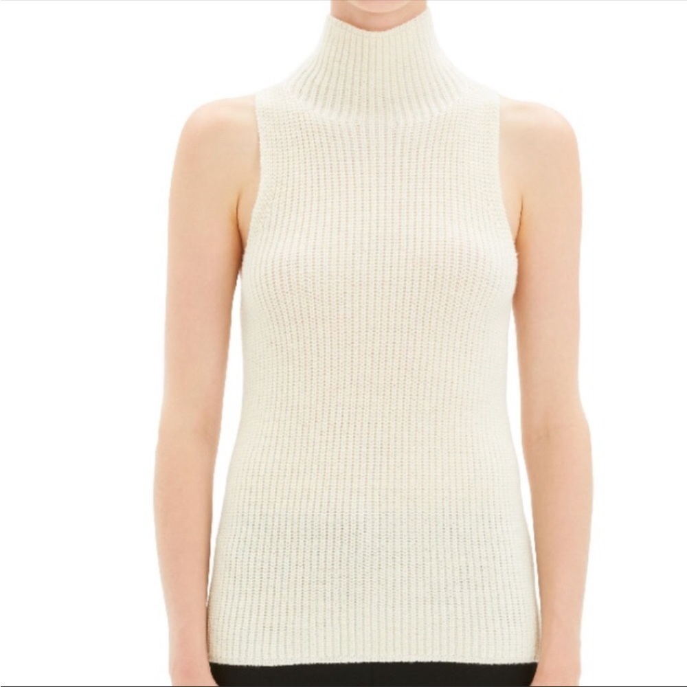 Theory Plaited Stripe Shell Paper Sweater